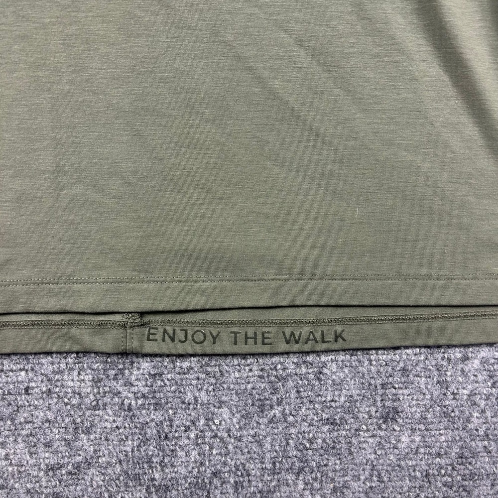 TRUE Linkswear Polo Shirt Mens‎ Large Olive Green Recycled Tencel Golf Top - Picture 3 of 8